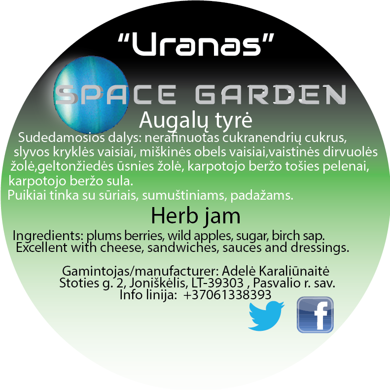 Augalų tyrė "Uranas" 280 ml.