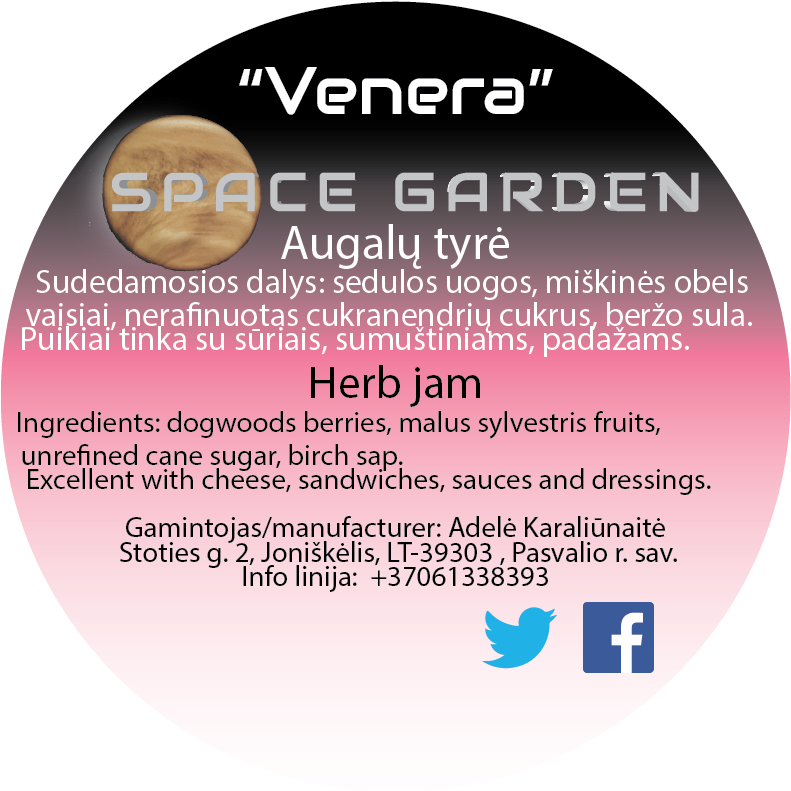 Augalų tyrė "Venera" 280 ml.